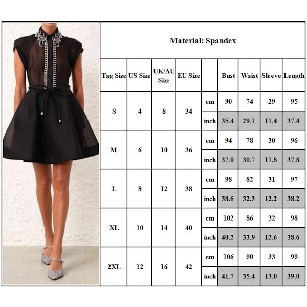 Zim Style Matchmaker Flip Linne-Blandning Mini Klänning Damklänning Black M