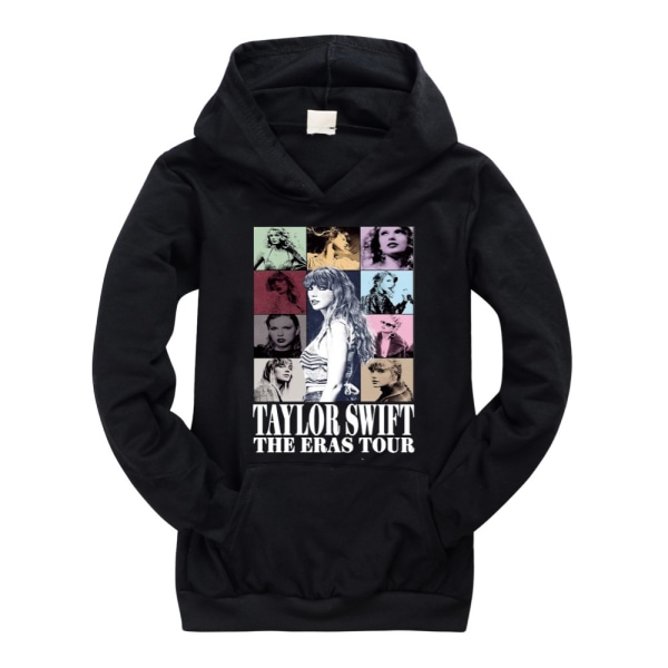 Taylor Swift The Eras Tour Trykket Hettegenser Høst Og Vinter Casual Barnegenser Black 140cm