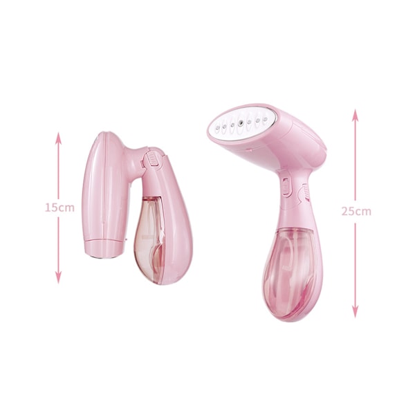 [Snabb Leverans] Vikbar Ångare - 120ml Synlig Vattentank - Snabb Uppvärmning - 20 Sekunders Uppvärmningstid Ångare - För Hem, Kontor, Resor, Rosa Pink