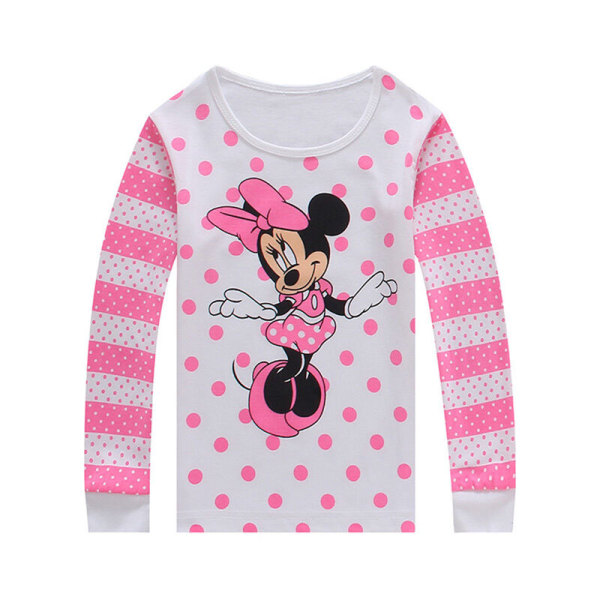 Mickey Minnie Barn Flickor Pojkar Pyjamas Toppar Byxor Nattkläder Grey 100