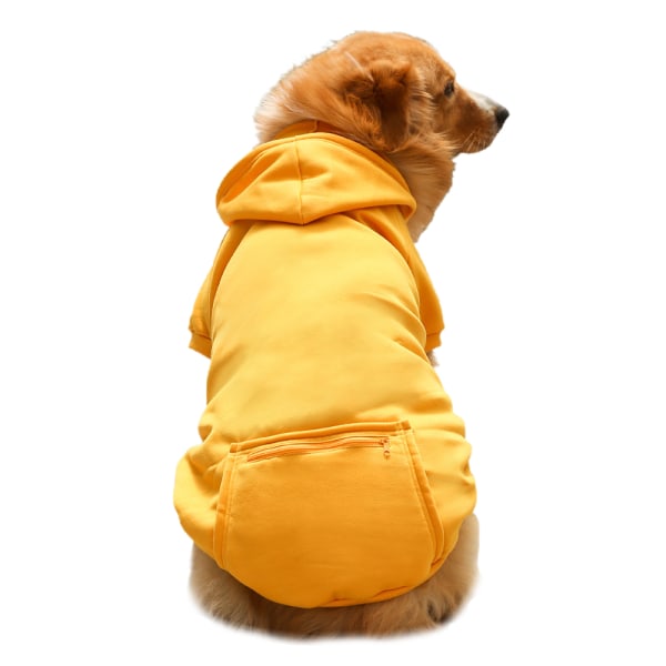 Stor hundtröja med dragkedja Hoodie Sweatshirt enfärgade kläder yellow 3XL  3dd3 | yellow | 3XL | Fyndiq