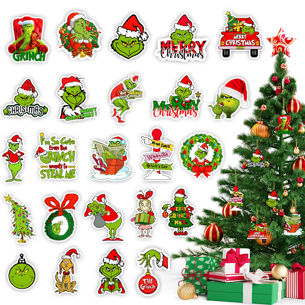 24 st julgranspynt Dekoration Julhängande Charm Ornament