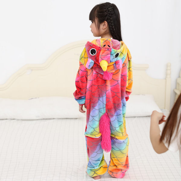 Unicorn Robe Kids Rompers Sovkläder multicolor 130 cm