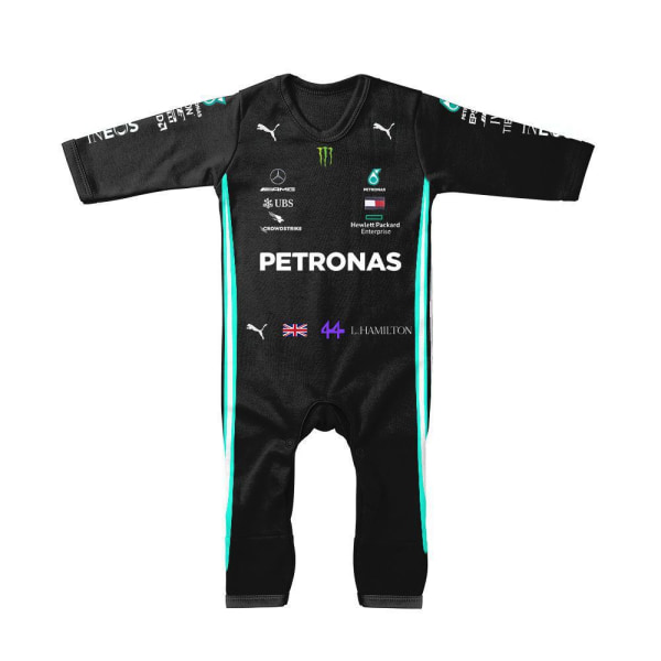 2023 F1 Ny säsong Sport Baby Jumpsuit Vår Höst Svart Bebisar Pojke Barn Romper Jumpsuit Formel 1 Racing Team Nyfödd Krypdräkt A 18M