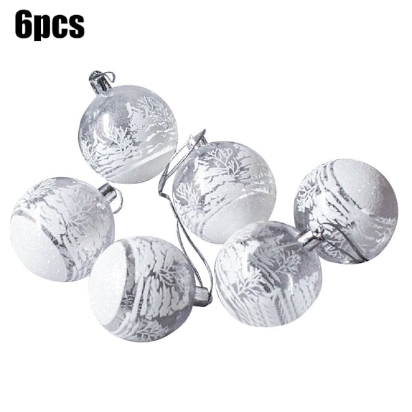 6 st Julgranskulor Ornament för Jul Bröllopsfest Dekor 6pcs