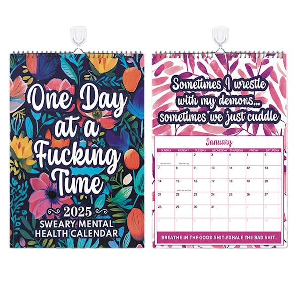 2025 Rolig Mental Hälsa Kalender, En Dag i S*tan Tid Kalender