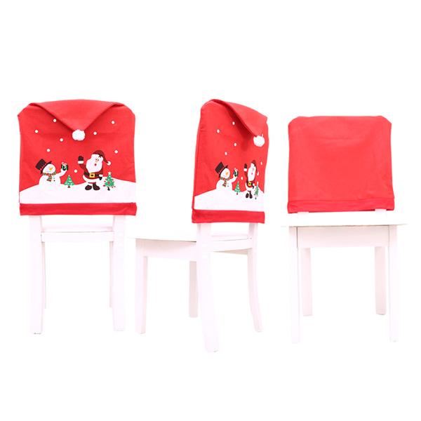 4 st Jul Matsalsstolsöverdrag Ornament för Jul 4pcs