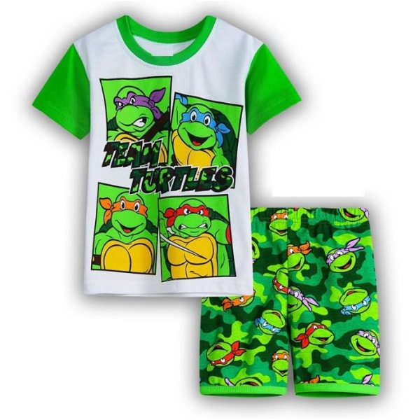 Barn Pojkar Flickor Ninja Turtle Pyjamas Kortärmad T-shirt Shorts Set Ålder 4-7 år #1 130cm