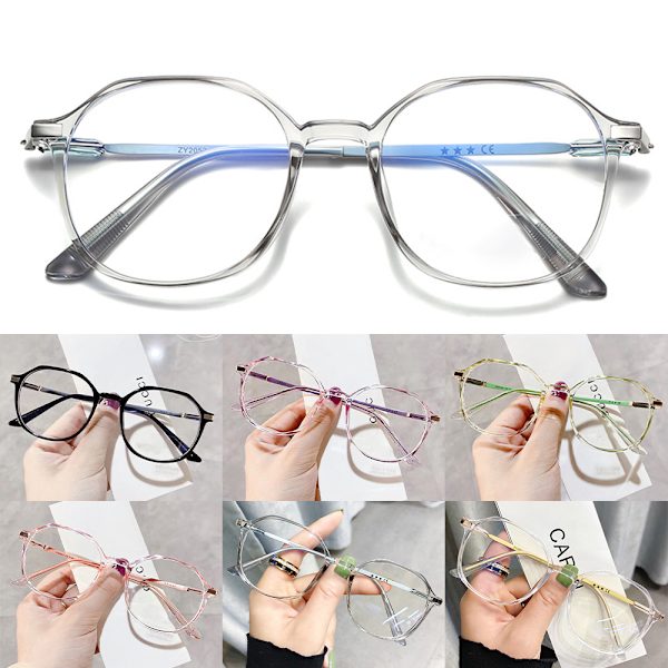 Gennemsigtig Computerbrille Stel Briller Anti Blåt Lys White