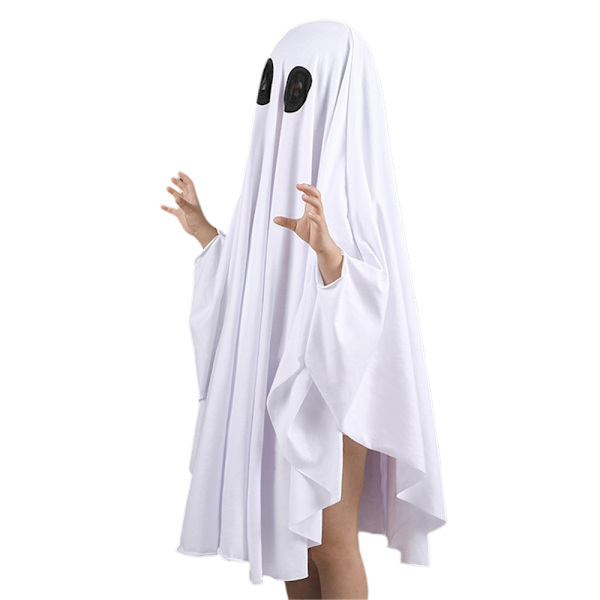 Taapero Lapsi Vauva Tytöt Pojat Halloween Asu Valkoinen Irvistys Aave Puseron Viitta Naamiaisjuhlat Cosplay M