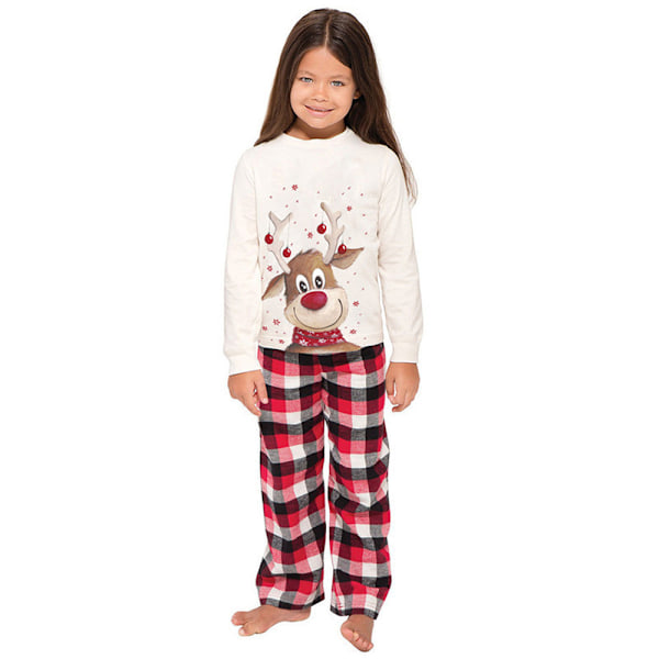 Familjematchande Julpyjamas Set, Semesterpyjamas Sovkläder Loungewear för Män/Kvinnor/Barn Kids 5T