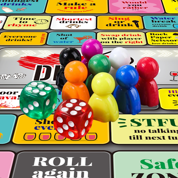 Drickspel för vuxna, roligt interaktivt drickspel för fest och familj White