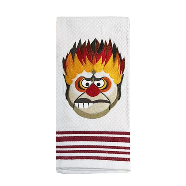 Heat Miser Snow Miser Julehåndkle 60x40cm Brodert Stort Bomullshåndkle Julehåndkle Baderom Juledekorasjon A
