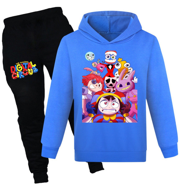 Kids The Amazing Digital Circus Hood Sweatshirt Sweatshirt Set dark blue 140cm