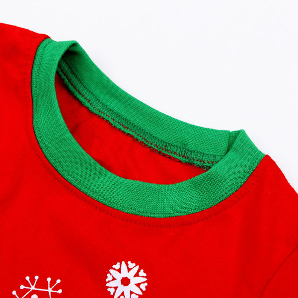 Pojkar Flickor Julpyjamas Nattkläder Mickey Set Red 120