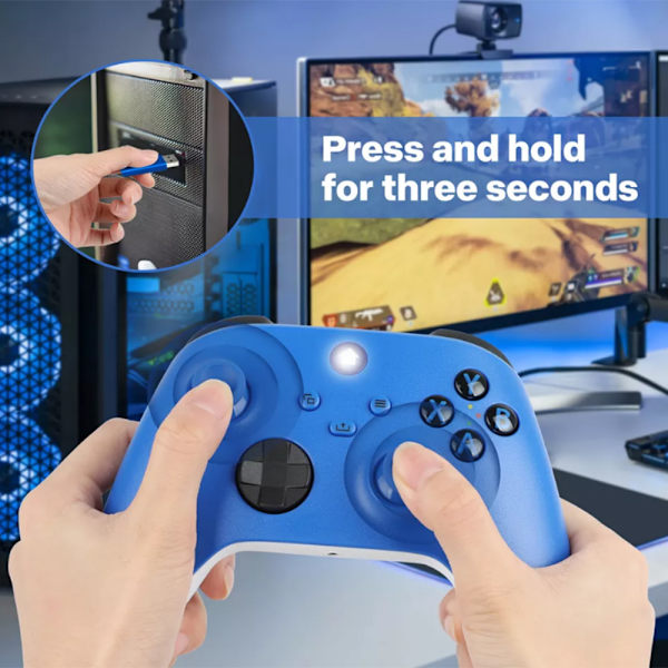 Langaton ohjain Xbox One & Xbox Series X|S PC Windows -W/ Audio Jack -laitteille Blue
