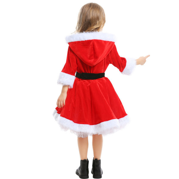 Jultomten Julklänning Barn Flickor Cosplay Custome Present XL