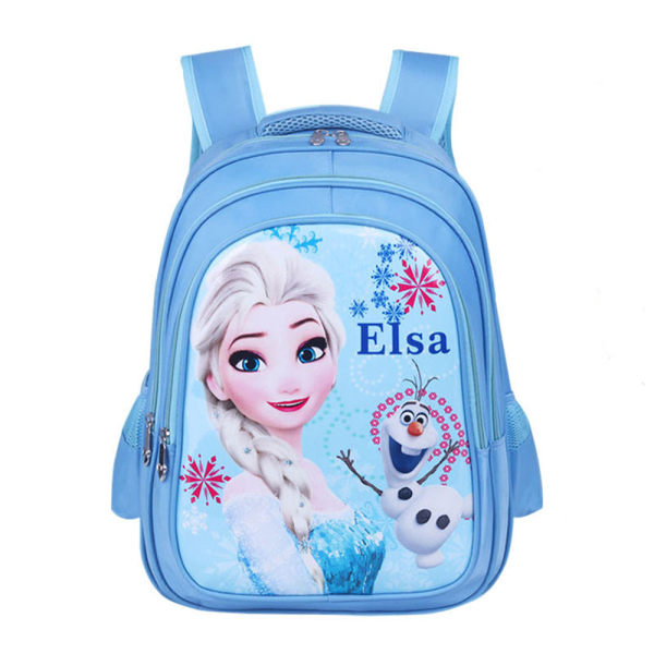 Frozen Girls Backpack Skolryggsäck Axelväska Bokväska blue