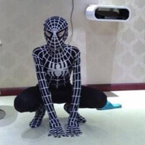 Barn Män Pojkar Venom Black Spider Man Cosplay Kostym Cool 100 cm