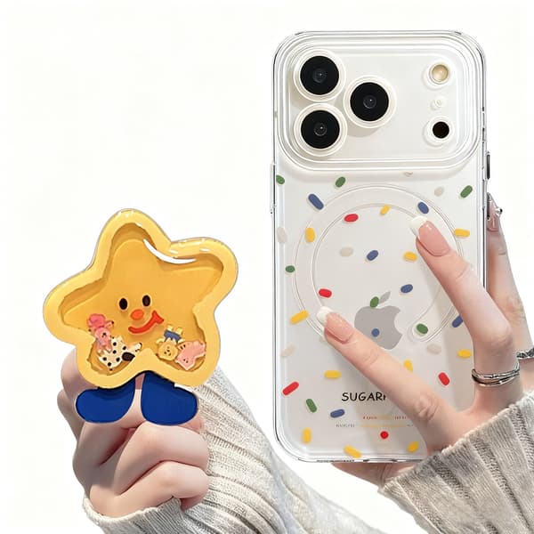 Suojakotelo iPhone 17 Prolle tähtijalustalla