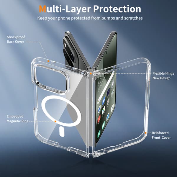 Magnetisk gennemsigtigt cover til Google Pixel 10 Pro fold