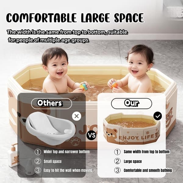 Sammenklappelig pool 75x45x23cm, babypool til hunde White