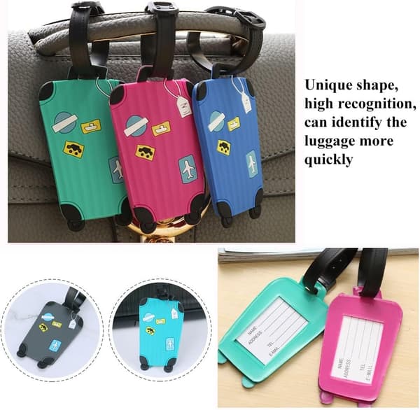 PVC bagagemærker, 5 stk.