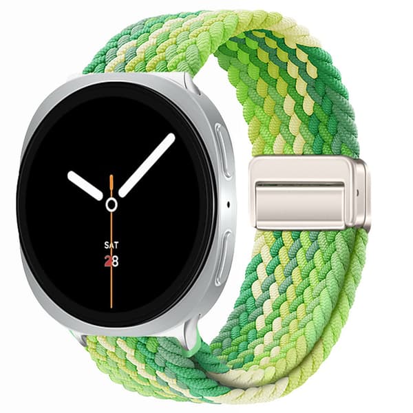 Flettet nylonarmbånd til Samsung Watch 9 40/44mm Lime