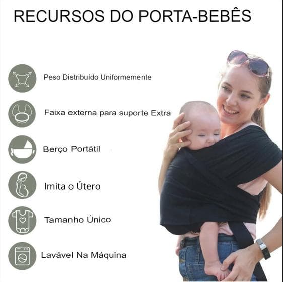 Bæresele til baby, ergonomisk lændestøtte, frontbærende Black