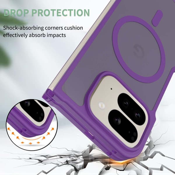 Mat magnetisk etui til Google Pixel 11 Pro Fold Purple