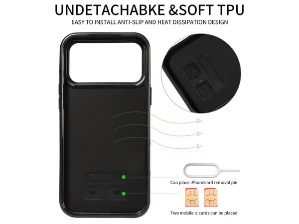 Plånboksfodral för iPhone 18 Pro Max med korthållare – Skyddande läderfodral Purple
