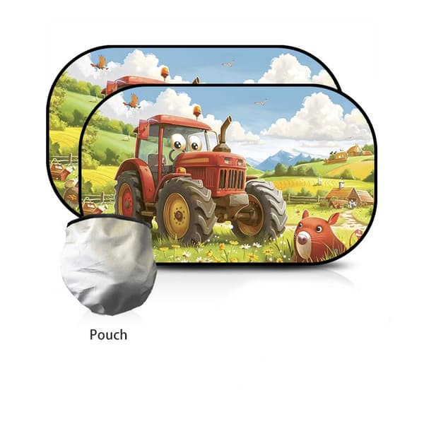 Bilsolskydd för barn 51 x 31 cm - Sol- och värmeskydd 2-pack