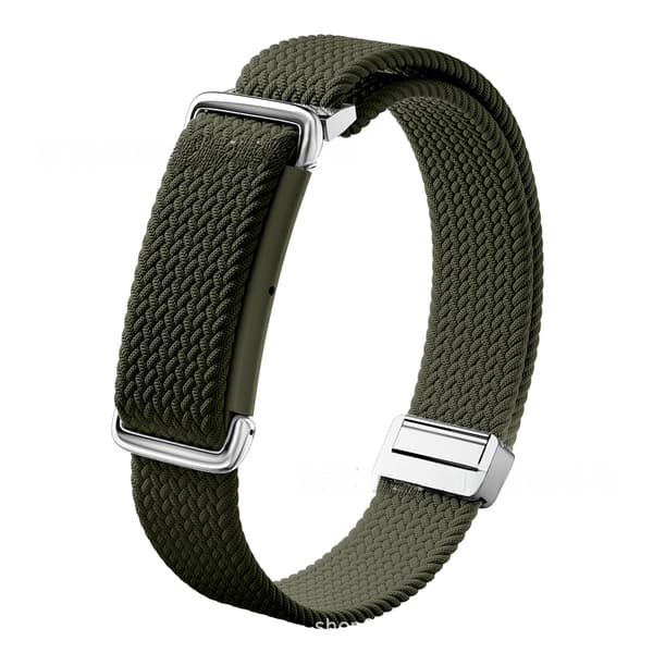 Flätat nylonarmband med magnetlås för Google Fitbit Air Green