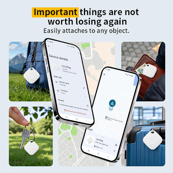 Mini Anti-tab Tracker Enhed Til Android Find Hub Sky Blue