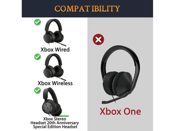 Hovedtelefonpude til Microsoft Xbox Wireless/wivermelho, Xbox Stereo 20th Anniversary Special Edition Headset Sort