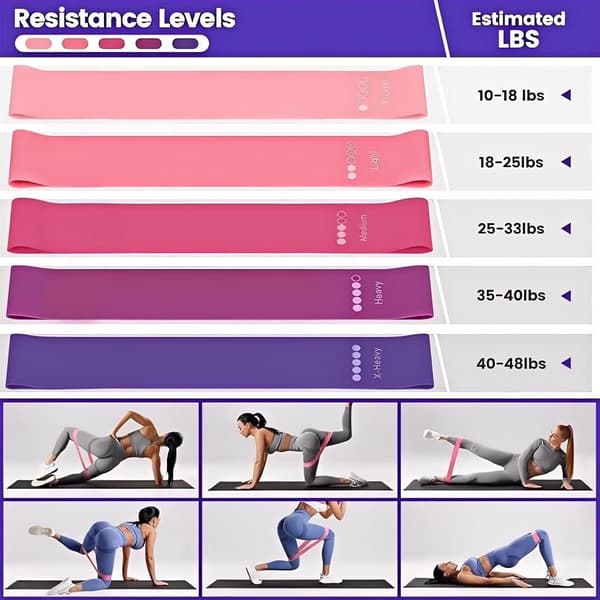 Pilates 8-delars set för formning och bantning Rosa
