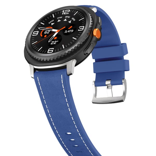 Silikone læderrem til Samsung Watch 9 40/44mm Blue