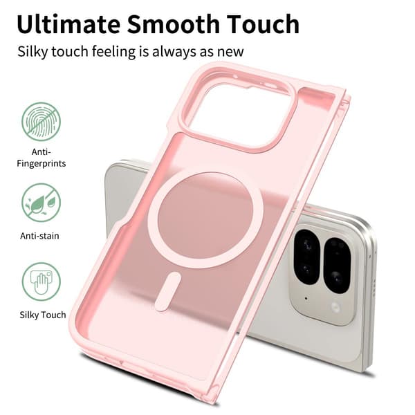 Mat magnetisk etui til Google Pixel 11 Pro Fold Pink