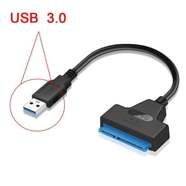 USB 3.0 - SATA-sovitin 2,5 tuuman kiintolevylle/SSD-levylle