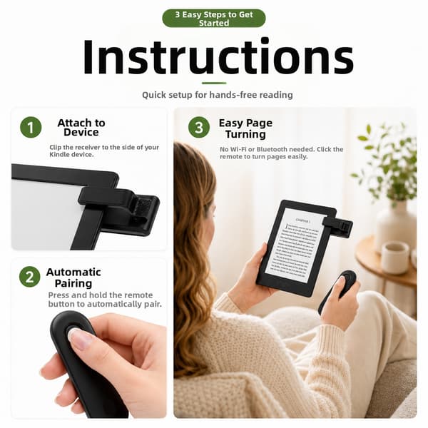 Fjernkontroll for Kobo sidevending Green