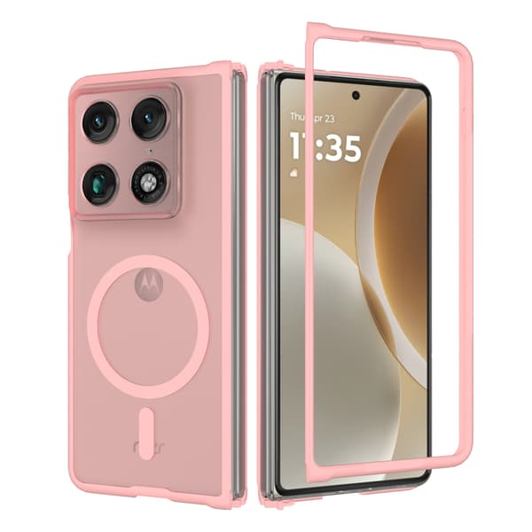 Magnetiskt skyddsfodral för Motorola Razr Fold, falltåligt Pink