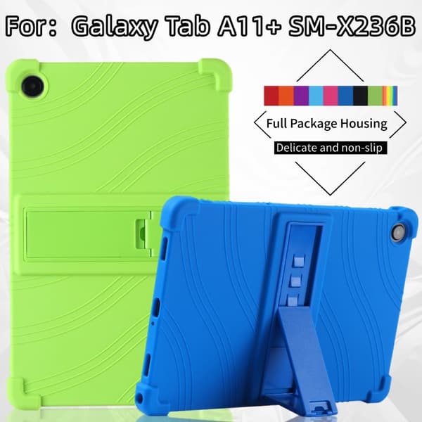 Silikondeksel til Samsung Galaxy Tab A11+ med justerbart stativ Rainbow