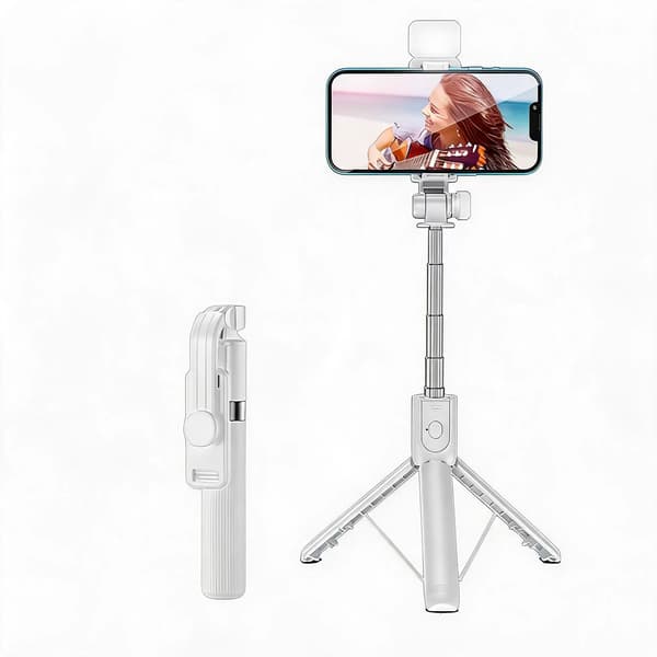 Selfie Stick 0,7M Omfattende Bluetooth White