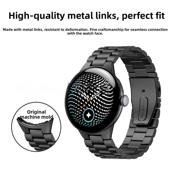 Metallarmbånd i rustfritt stål til Google Pixel Watch 5 45mm Black