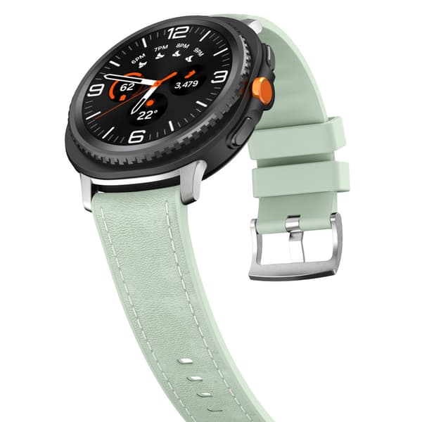 Silikone læderrem til Samsung Watch 9 40/44mm Green