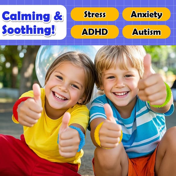 Sensoriske silikonleker for barn for stresslindring og ADHD/SPD 4 STK