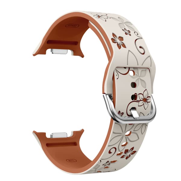 Silikoniranneke Samsung Galaxy Watch 9 40/44mm -kelloon Starlight brown