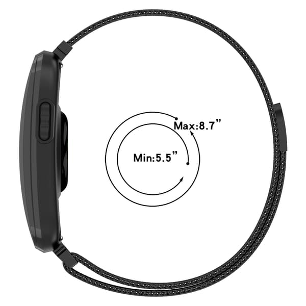 Milanesisk urrem til Garmin Cirqa uden Smart Band Silver