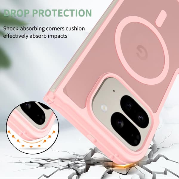Mat magnetisk etui til Google Pixel 11 Pro Fold Pink