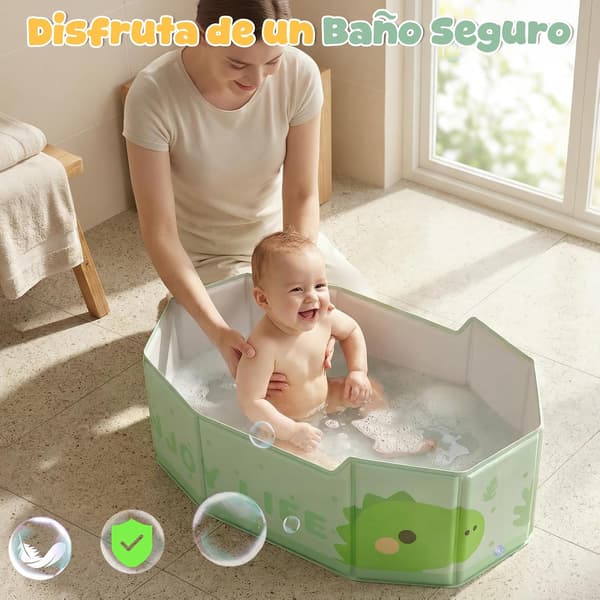 Sammenklappelig pool 75x45x23cm, babypool til hunde dinosaur